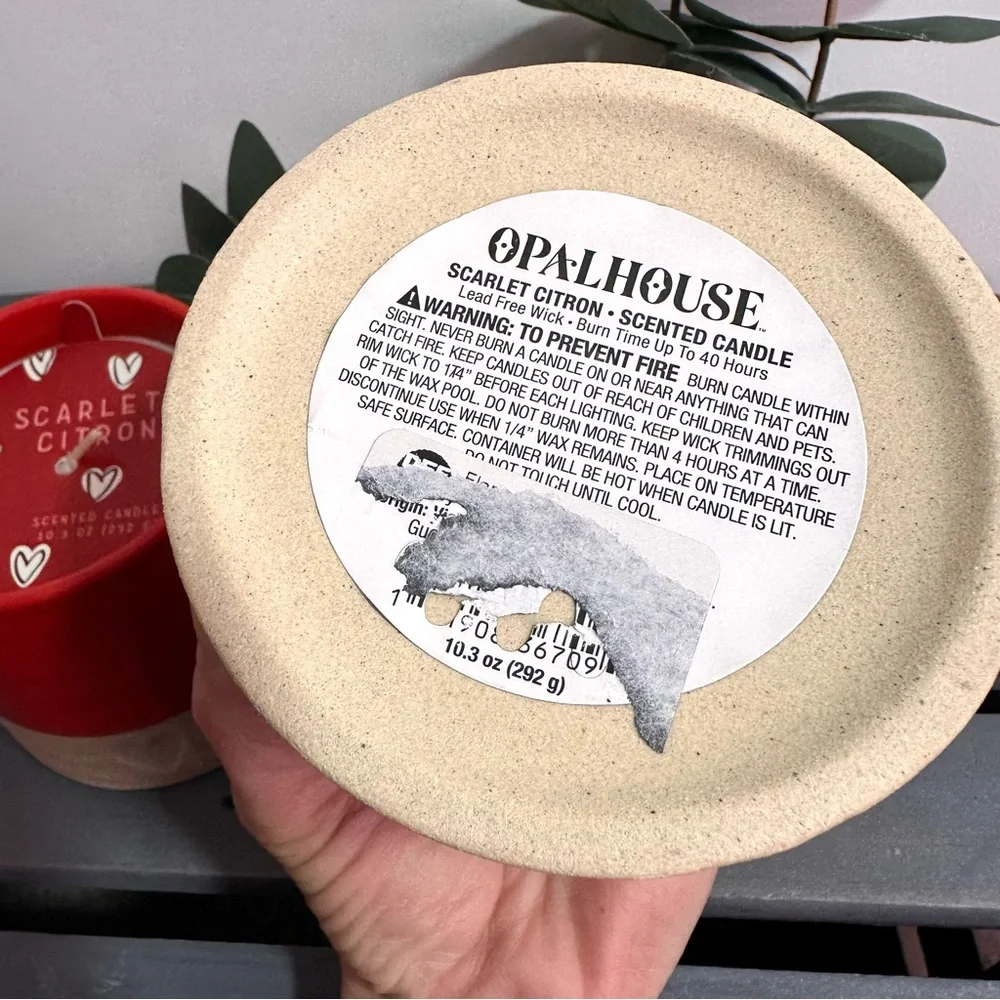 Set of 2 - Opalhouse Scarlet Citron 10.3oz Ceramic Jar Scented Candle - NEW